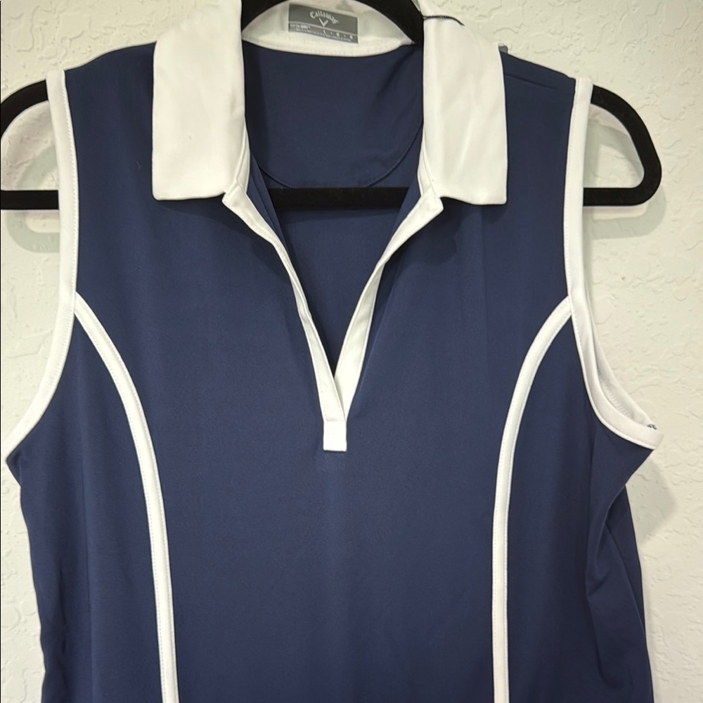 Callaway Navy and White Midi Dress - Picture 2 of 12